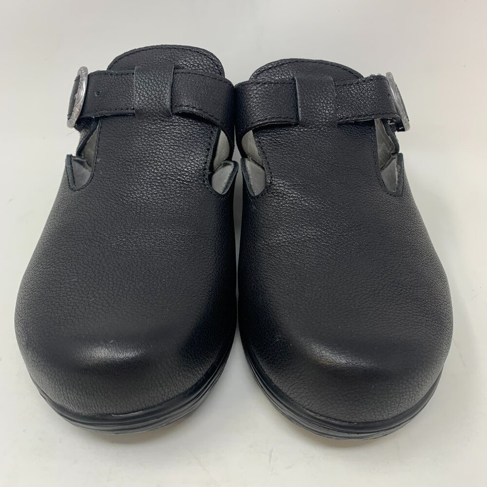 Alegria Women's Mule With Buckle Black Selina Heel Size 39 EU US 9M